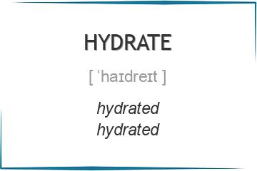 hydrate 3 формы глагола