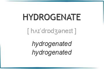 hydrogenate 3 формы глагола