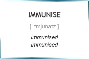 immunise 3 формы глагола