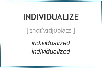 individualize 3 формы глагола