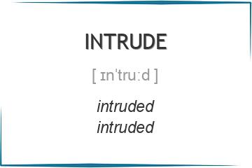 intrude 3 формы глагола