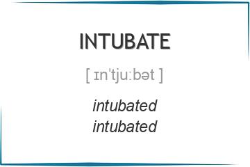 intubate 3 формы глагола