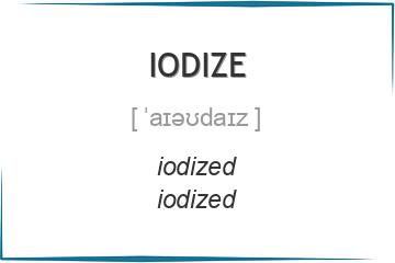 iodize 3 формы глагола