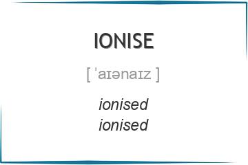 ionise 3 формы глагола