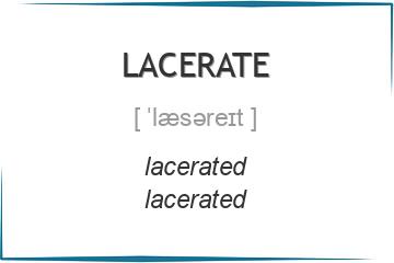 lacerate 3 формы глагола