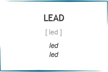 lead 3 формы глагола