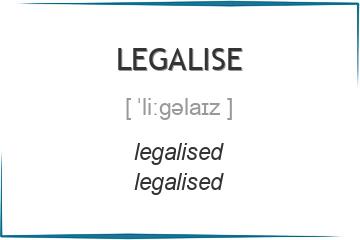 legalise 3 формы глагола