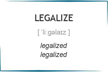 legalize 3 формы глагола