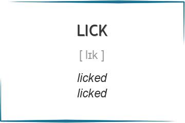 lick 3 формы глагола