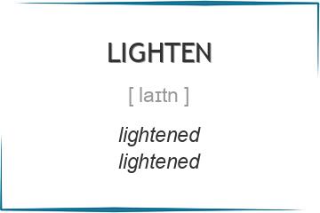 lighten 3 формы глагола
