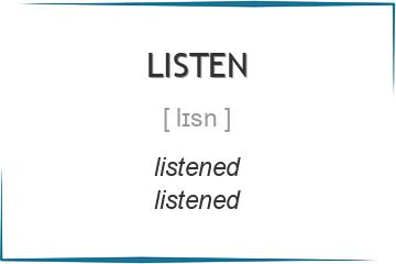 listen 3 формы глагола