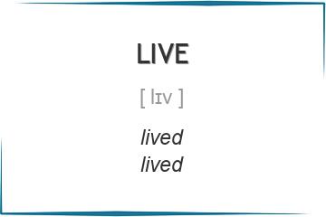 live 3 формы глагола