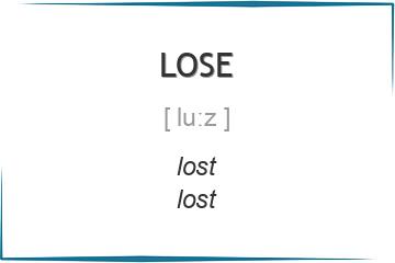 lose 3 формы глагола