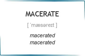 macerate 3 формы глагола