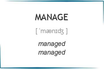 manage 3 формы глагола