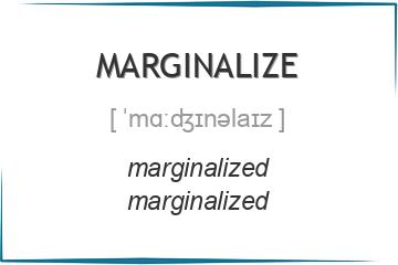marginalize 3 формы глагола