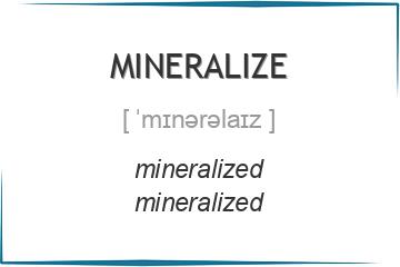 mineralize 3 формы глагола