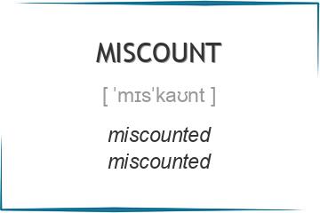 miscount 3 формы глагола
