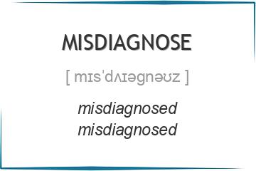 misdiagnose 3 формы глагола