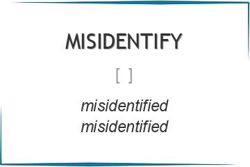 misidentify 3 формы глагола