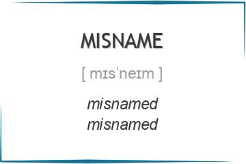 misname 3 формы глагола
