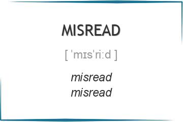 misread 3 формы глагола