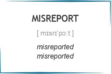 misreport 3 формы глагола