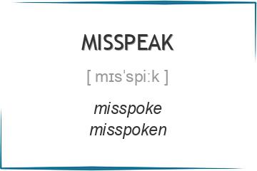 misspeak 3 формы глагола