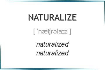 naturalize 3 формы глагола