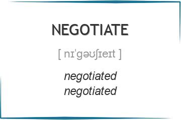 negotiate 3 формы глагола
