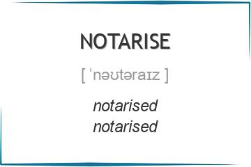 notarise 3 формы глагола