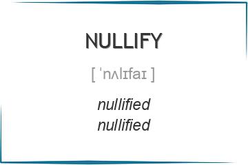 nullify 3 формы глагола