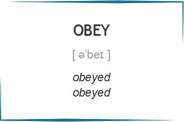 obey 3 формы глагола