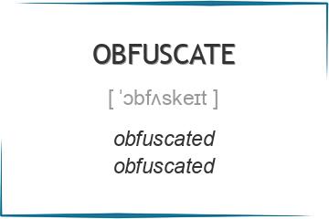 obfuscate 3 формы глагола
