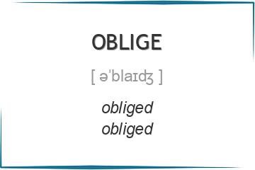 oblige 3 формы глагола