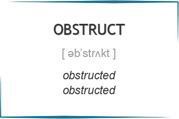 obstruct 3 формы глагола