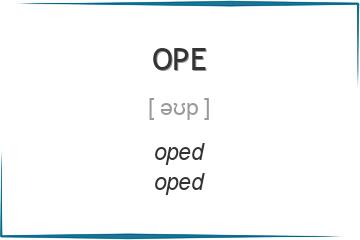 ope 3 формы глагола