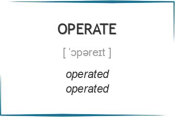 operate 3 формы глагола