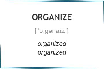 organize 3 формы глагола