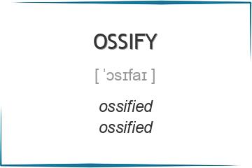 ossify 3 формы глагола