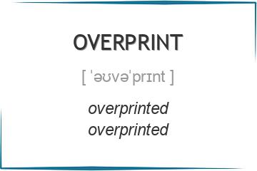 overprint 3 формы глагола
