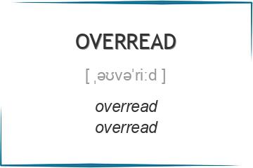overread 3 формы глагола