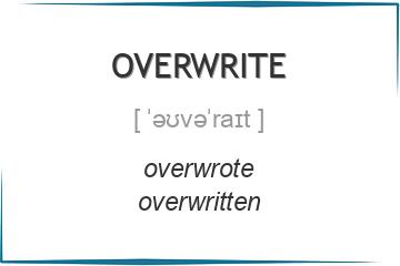 overwrite 3 формы глагола