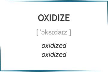 oxidize 3 формы глагола