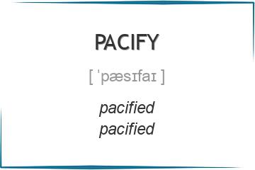 pacify 3 формы глагола