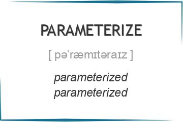 parameterize 3 формы глагола