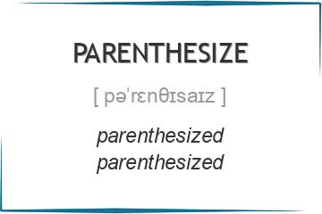 parenthesize 3 формы глагола