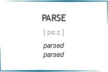 parse 3 формы глагола