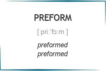 preform 3 формы глагола