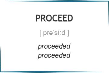 proceed 3 формы глагола